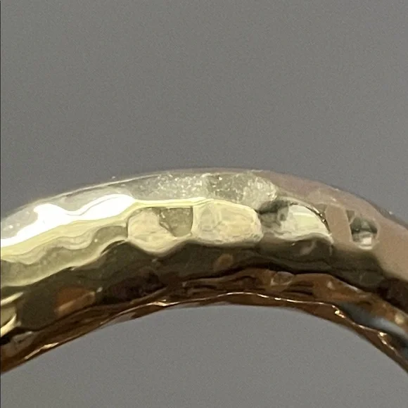 Chic Hammered Gold Tone  Necklace - Picture 5 of 10